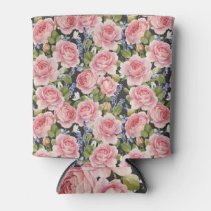 Rafraîchisseur Pour Canette Rose anglais rose : Aquarelle noire
