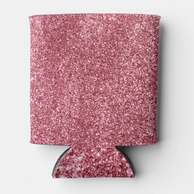 Rafraîchisseur Pour Canette Rose de Parties scintillant rose Motif or (Devant)