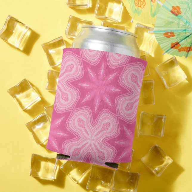 Rafraîchisseur Pour Canette Rose Et Blanc (Été in situ)