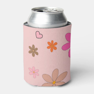 Rafraîchisseur Pour Canette Rose Floral Élégant Aquarelle Fleur Boisson