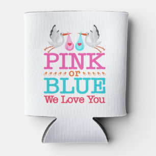 Rafraîchisseur Pour Canette Rose ou Bleu Nous vous aimons Genre Révéler cigogn
