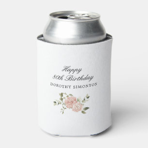Rafraîchisseur Pour Canette Rose rose Dusty Floral 80e anniversaire