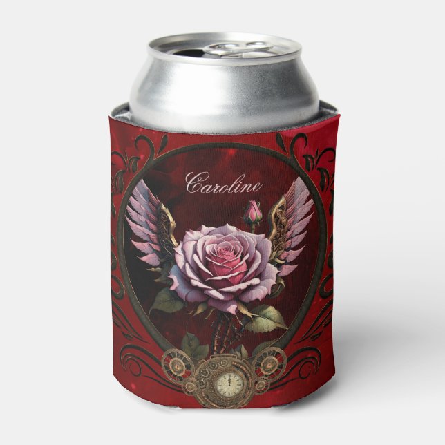 Rafraîchisseur Pour Canette Rose Steampunk (Can devant)