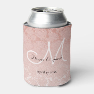 Rafraîchisseur Pour Canette Rosée Bleue Élégante Mariage Monogramme Peut Plus