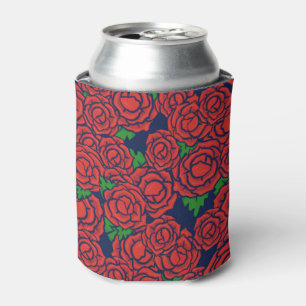 Rafraîchisseur Pour Canette Roses rouges vintages Motif Valentine Fleurs d'art