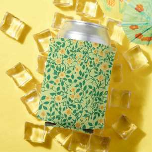 Rafraîchisseur Pour Canette Roses sauvages en jaune et vert