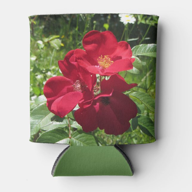 Rafraîchisseur Pour Canette Roses simples rouges (Devant)