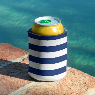 Rafraîchisseur Pour Canette Royal Blue and White Stripes