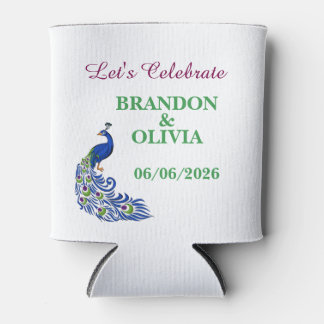 Rafraîchisseur Pour Canette Royal Blue Elegant Peacock Wedding Can Cooler