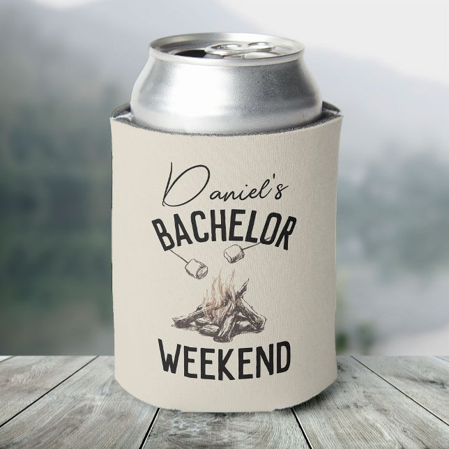 Rafraîchisseur Pour Canette Rustic Modern Weekend dans la Woods Bachelor Party (Créateur téléchargé)