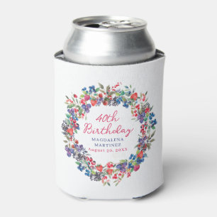 Rafraîchisseur Pour Canette Rustique Boho Berry Été 40e anniversaire Personnal