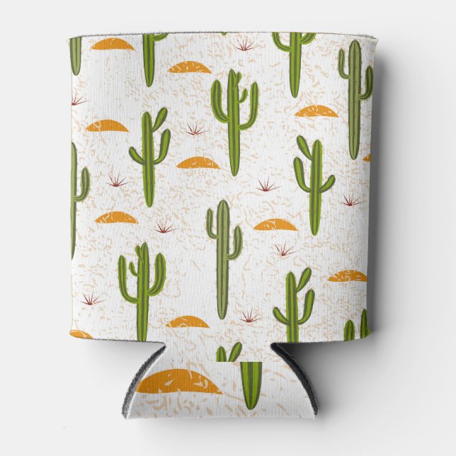 Rafraîchisseur Pour Canette Sable De Cactus : Style Mexicain Sans Couleur. (Devant)