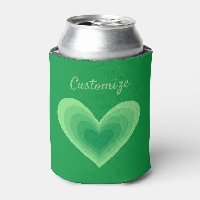 Rafraîchisseur Pour Canette Sage Green Heart Thunder_Cove (Can devant)