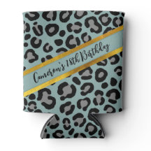 Sage Green Leopard Girly Cheetah Nom personnalisé