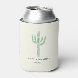 Rafraîchisseur Pour Canette Sage Green Saguaro Cactus Mariage