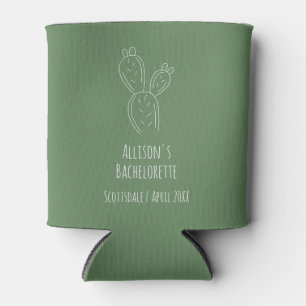 Rafraîchisseur Pour Canette Sage Prickly Pear Cactus Bachelorette Can Cooler