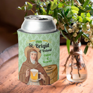 Rafraîchisseur Pour Canette Sainte Brigitte d'Irlande et son tonneau de bière