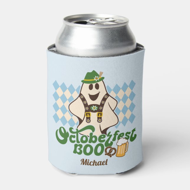 Rafraîchisseur Pour Canette Saison Éffrayante de la mignonne Oktoberfest Ghost (Can devant)