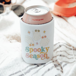 Rafraîchisseur Pour Canette Saison Éffrayante Retro Halloween Cute Ghost