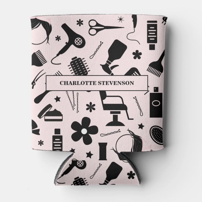 Rafraîchisseur Pour Canette Salon De Coiffure Moderne Élégant Boisson Rose (Devant)