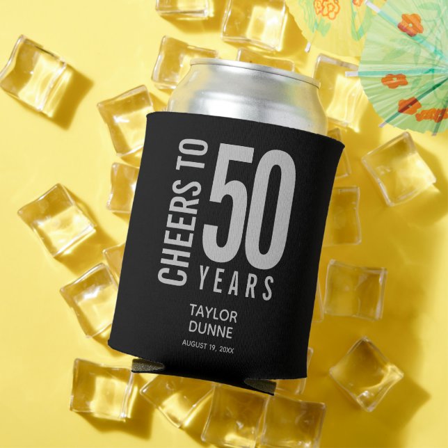 Rafraîchisseur Pour Canette Salutations à 50 Anniversaire d'argent (Été in situ)