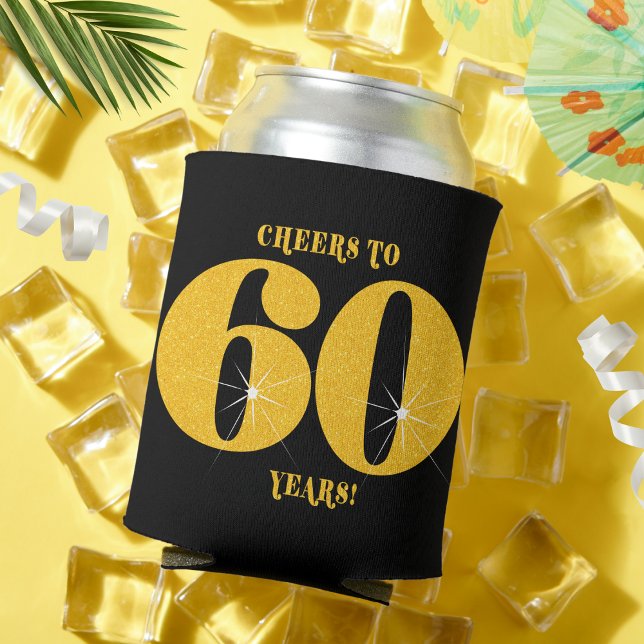 Rafraîchisseur Pour Canette Salutations à 60 ans Soixante-dixième année Annive (Cheers to 60 Years Can Holder Koozie)