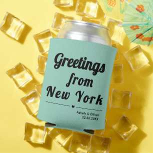Rafraîchisseur Pour Canette Salutations de New York - mariage personnalisé fav