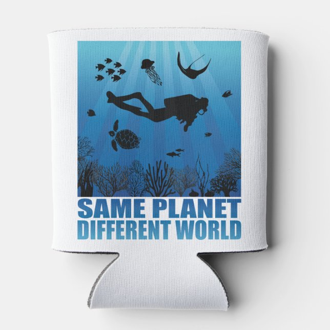 Rafraîchisseur Pour Canette Same Planet Different World Scuba Diver (Dos)