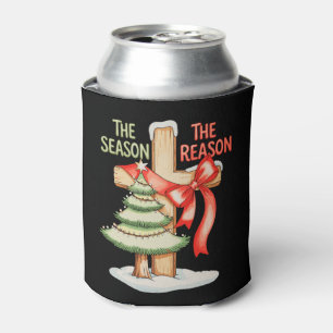 Rafraîchisseur Pour Canette Sapin de Noël La Saison Raison Croix Xmas Foi