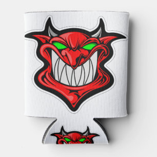 Rafraîchisseur Pour Canette satan tête visage démon de dessin