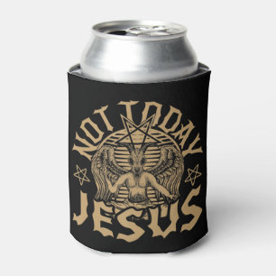 Rafraîchisseur Pour Canette Satanic Baphomet Satan Pas aujourd'hui Jésus Tank 