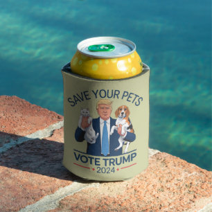 Rafraîchisseur Pour Canette Sauvez Vos Animaux Votez Trump Élection US Citatio