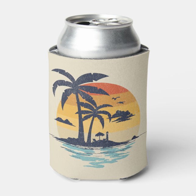 Rafraîchisseur Pour Canette Scène estivale tropicale (Can devant)