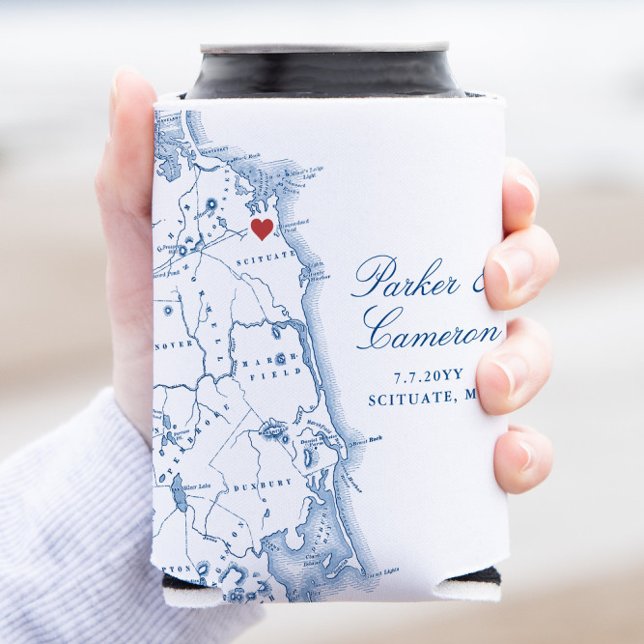 Rafraîchisseur Pour Canette Scituate MA South Shore Mariage Boisson (These Scituate Massachusetts Can Coozies are perfect for your south shore destination wedding)