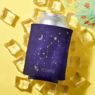 Rafraîchisseur Pour Canette Scorpion violet zodiaque   Horoscope d'astrologie 