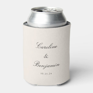 Rafraîchisseur Pour Canette Script ivoire classique Mariage élégant Nom person