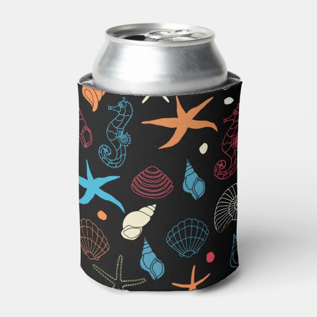 Rafraîchisseur Pour Canette Seahorse Starfish Coquillages Ocean Life (Can devant)