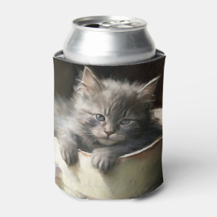 Rafraîchisseur Pour Canette Seau Plein De Joie Sweet Grey Kitten