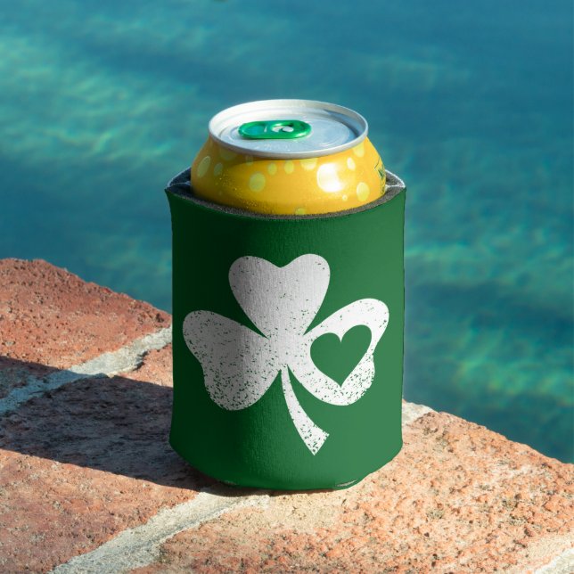 Rafraîchisseur Pour Canette Shamrock de coeur de Green Jour de la Saint Patric (Piscine in situ)