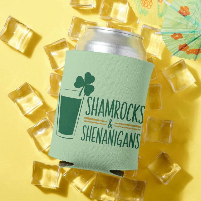 Rafraîchisseur Pour Canette Shamrocks et Shenanigans : Conception de la Saint  (Été in situ)