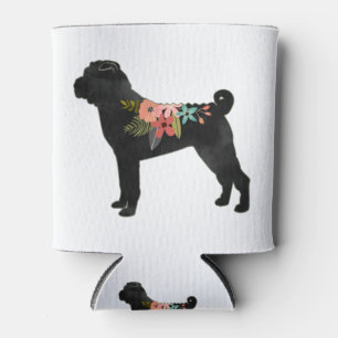 Rafraîchisseur Pour Canette Shar Pei Chien race Boho Floral Silhouette