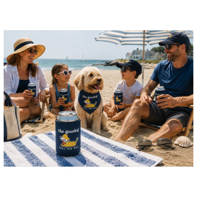 Rafraîchisseur Pour Canette Silhouette de chien drôle Tenue classique de homar (Créateur téléchargé)
