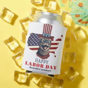 Rafraîchisseur Pour Canette Simple Elegant Labor Day avec le drapeau américain