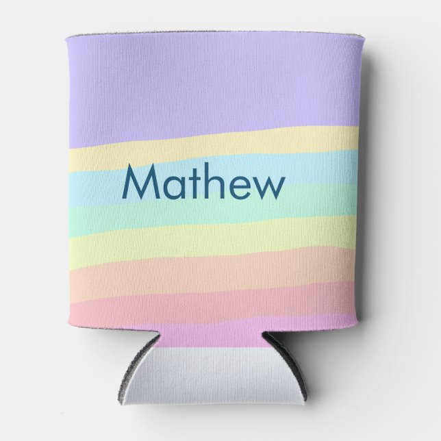 Rafraîchisseur Pour Canette simple lettre initiale monogramme ajouter votre no (Devant)