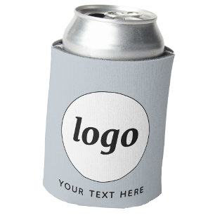 Rafraîchisseur Pour Canette Simple Logo Texte Affaires Promotionnel Bleu Poudr