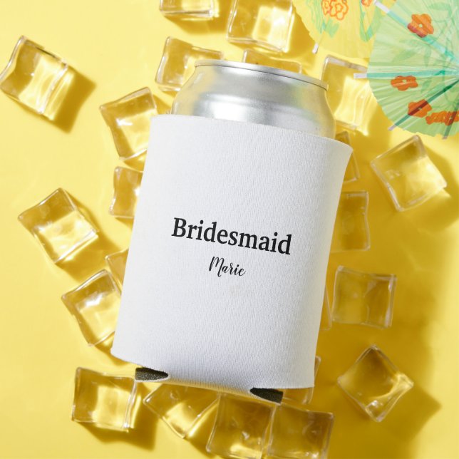 Rafraîchisseur Pour Canette SIMPLE MINIMAL ajouter votre nom bridesmaid C pers (Été in situ)