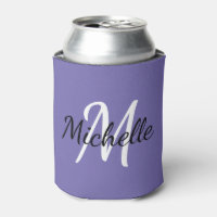 Simple moderne violet nom du monogramme + initial