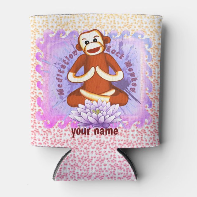 Rafraîchisseur Pour Canette Singe chaussette Lotus (Devant)