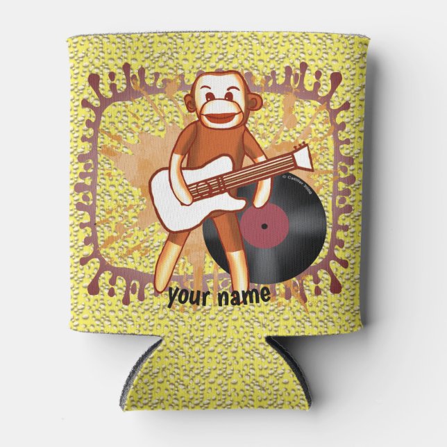 Rafraîchisseur Pour Canette Singe de rock et de rock (Devant)