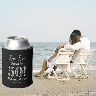 Rafraîchisseur Pour Canette Sip Sip Hooray 50 Joyeux anniversaire Funny Celebr
